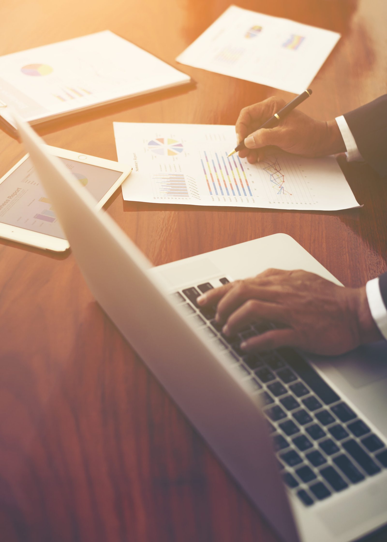 Sales tax documents and financial records